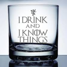 I Drink And I Know Things Etched 10 25 Oz Rocks Glass Game Of Thrones Glass Etched Glasses Glassware