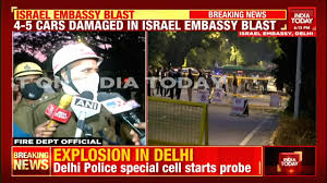 A minor ied blast of very low intensity took place near the israel embassy in new delhi on friday evening. India Today Blast Near Israel Embassy Facebook