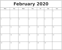 Are there any free templates for family calendars? February 2020 Print Free Calendar 2020 Calendar Style 1 Free Printable Calendars Print Friendly February 2 Print Calendar Calendar Printables Calendar Template