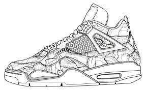 Air jordan 6 coloring page. Air Jordan 4 Coloring Page Jordans Shoes Drawing Air Jordans