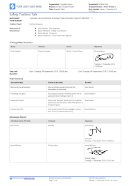 Maybe you would like to learn more about one of these? Free Toolbox Talk Template Better Than Excel Word And Pdf