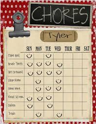 21 Chore Cards And Chore Charts To Print Tip Junkie