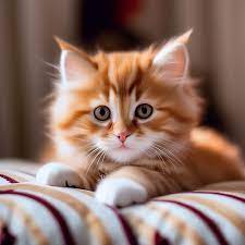Очень пушистый , милый рыжий котенок…» — создано в Шедевруме
