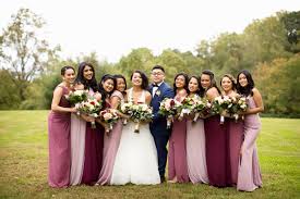 Where was this post 5 months ago! Playing With Pinks Rose Gold Pink And Blush Bridesmaid Dresses