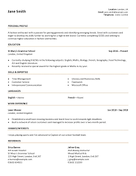 Be consistent with your cv layout How To Write A Cv As A Teenager With Examples