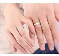 Classic High Polish Couple's 925 Sterling Silver Rhodium Plated/Gold Plated  Solid Color Engagement Wedding Band Ring for Women Men