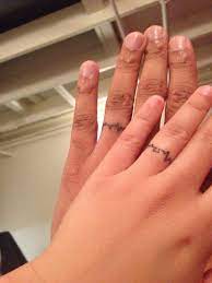 Our New Ring Finger Tattoos Heartbeat Love Weddingband Tattoos Wedding Band Tattoo Wedding Ring Finger Tattoos Tattoo Wedding Rings