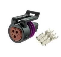 3 Way Metri Pack Connectors Kits, 150.2 Series, Pull-To-Seat Sealed, Purple