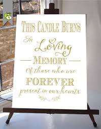 This Candle Burns In Loving Memory Wedding Sign Memorial Etsy Memory Table Wedding Wedding Memorial Signing Table Wedding