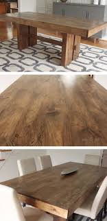 West Elm Inspired Solid Wood Dining Table For 150 Wood Table Diy Diy Dining Room Solid Wood Dining Table