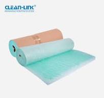 Paint Booth Floor Filter Roll - 24" X 100 FT, Fiberglass Paint Arrestor,  Blue, For Overspray Capture In Cross/Downdraft Booths