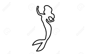 Maybe you would like to learn more about one of these? Little Mermaid Silhouette Outline On White Background Royalty Free Cliparts Vectors And Stock Illustration Image 96595938