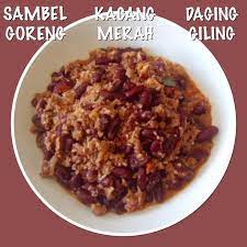 Sambel Goreng Kacang Merah Daging Giling Food Indonesian Food Rice