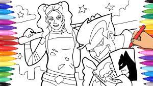 Joker i harley quinn coloring book: Harley Quinn And Joker Coloring Page How To Draw Harley Quinn Superheroes Coloring Pages Youtube