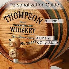 personalized mini oak whiskey barrel