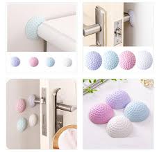 1 Pcs Self Adhesive Circular Wall Protectors Door Handle Bumpers Buffer Guard Stoppers Rubber Silencer Crash Pad Doorknob Padded Wall Door Handles Door Bumper