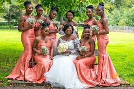 Download App On Playstore On Instagram Today S Featured Bride Matched Perfectly With Her Bridesma Orange Bridesmaid Dresses Ghana Wedding Ghanaian Wedding