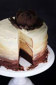 Decadent Triple Layer Ombre Cake Recipe Crush Magazine Cake Recipes Chocolate And Vanilla Cake Cupcake Cakes