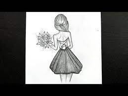Pencil Drawing Of Girl Easy Beautiful Girl With Flowers Pencil Shading Youtube In 2021 Pencil Drawings Of Girls Girl Drawing Pencil Shading