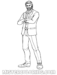 Featuring a white suit with black leather gloves, black tie and shoes. 200 Fortnite Coloring Pages Ideas Coloring Pages Fortnite Coloring Pages For Kids