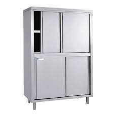 Virtually maintenance free, your stainless cabinets will look good for many years to come with. L 1200mm 4 Sliding Doors Upright Stainless Steel Kitchen Cabinet Tt Bc318b