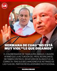 El #PRI destituye a Manuel Cavazos por comentarios ofensivos. El  exgobernador de Tamaulipas pierde su cargo tras realizar declaraciones  inapropiadas sobre la media hermana de #CuauhtémocBlanco  https://tinyurl.com/7n8w8t3p