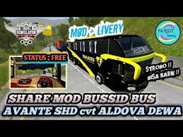 Livery bussid arjuna xhd laju prima akan menjadi pemuas kehausan bussid mania untuk mengkoleksi livernya. Strobo Mod Bussid Bus Avante Shd Cvt Aldova Dewa By Fa Ridt Gaming
