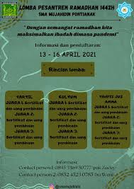 Metode pengumpulan data yang digunakan penulis adalah observasi wawancara dan dokumentasi. Info Lomba Dalam Rangka Pesantren Ramadhan 1442 H 2021 M Sma Mujahidin Pontianak
