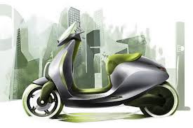 Preview Smart To Unveil An Electrically Powered Scooter Concept At The Paris Motor Show E Scooter Scooter Design Scooter