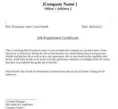 It serves as a proof that you worked. Best Work Experience Certificate Format Download Learning Container
