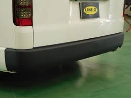 ハイエース200系バン リアバンパー line xカスタム塗装 toyota hiace ハイエース ハイエース ワイド バン