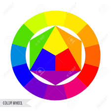 Bright Color Wheel Chart Isolated On White Background Vector