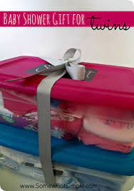 Baby Shower Gift For Twins Twins Baby Shower Baby Shower Gift Basket Twin Baby Shower Gifts