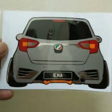 Kereta api menyenangkan untuk digambar! Stiker Gambar Kereta Perodua Myvi Baru Cutting Sticker Shopee Malaysia