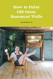 Brush or roller (preferred for first coat), sprayer; Yes You Can How To Paint Old Stone Basement Walls Video Jessica Brigham
