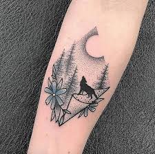 This tattoo would be great for anyone who loves animals such as. Black And Blue Wolf During Full Moon Tattoo Designs 2018 2019 Wolf Tattoos For Women Wolf And Moon Tattoo Wolf Tattoo Sleeve