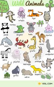 Wild Animals List Of Wild Animal Names In English With Images 7 E S L Animals Name In English English Vocabulary Learn English