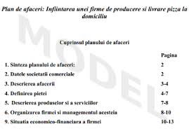 Planul de afaceri reprezinta harta calatoriei tale ca antreprenor. Model Plan De Afaceri Pentru Infiintarea Unei Firme De Producere Si Livrare Pizza La Domiciliu Plandeafacere Ro