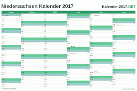 Kalender von timeanddate mit kalenderwochen und feiertagen für 2021, 2022, 2023 oder anderes jahr. Kalender 2017 Niedersachsen