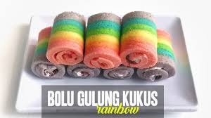 Resep bolu gulung panggang ncc. Bolu Gulung Kukus Mini Lembut Dan Mudah Steam Rainbow Roll Cake Youtube
