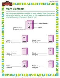More Elements Printable 5th Grade Science Worksheet Free Science Worksheets Science Worksheets 5th Grades