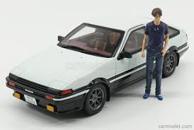 Toyota manufactured the compact sports car from 1983 to 1987. Kyosho Ksr18d01 Masstab 1 18 Toyota Sprinter Trueno Ae86 With Figure 1983 Initial D Legend 1 Tv Series White Black