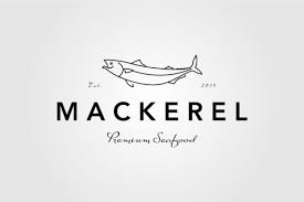 Download Mackerel Line Art Logo Vintage Vector Graphic By Lawoel Creative Fabrica PSD Mockup Templates