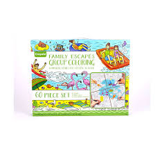 These coloring books are wonderful. Crayola Family Escapes Adult Coloring Whimsical Destinations 24 Pages 24 Colored Pencils 12 Fine Line Markers Art Activity Tools Crayola