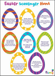 Alternatively, you can use common easter basket items to make an easter egg scavenger hunt with clues. Easter Scavenger Hunt Clues Printable Picniq Blog