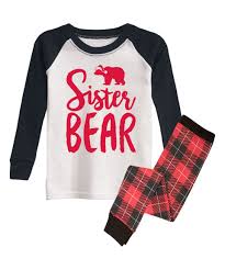Black And White Plaid Christmas Pajamas Loving This Black White Sister Bear Pajama Set Infant Toddler Girls On Zulily Zulilyfinds Toddler Pajamas Black And White Baby Cute Pajama Sets