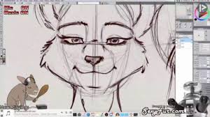 How to draw an animal's head step by step? Head Anthro Furry Drawing Tutorial Youtube