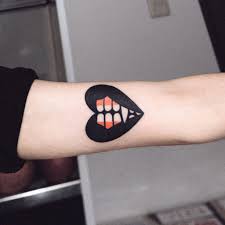 Check spelling or type a new query. Vampire Teeth Tattoo On The Arm Tattoogrid Net