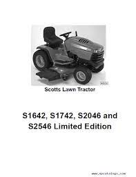 Know how to stop engine quickly in any exhaust fumes. John Deere S1642 S1742 S2046 S2546 Lawn Tractor Tm1776