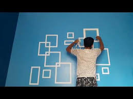 Contoh cat dinding motif dan cara melukis. Cat Dinding Kamar Tidur Dengan Motif Kotak Tutorial Youtube Dinding Tidur Kamar Tidur